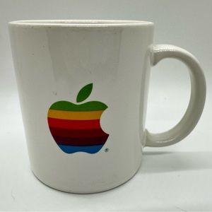 Vintage Apple Macintosh Trademarked Rainbow Apple Logo Mug